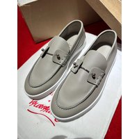 2025 Summer New Style Genuine Leather Men's Slip-On Casual Loafers Red Bottom Lightweight Soft Cowhide Fashionable Sports Shoes