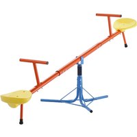 SucceBuy Kids Seesaw 100Lbs Per Seat Sit & Spin Teetertotter with 3 Support Legs for Children Outdoor Playground Equipment