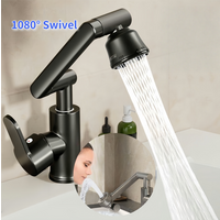1080°Rotatable Bathroom Mechanical Bathroom Wash Basin Faucet Universal Arm Kitchen Hot and Cold Water Tap Faucet Sink