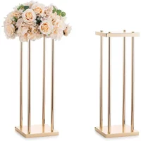 1Pcs Gold Wedding Flower Stand Vase Column Metal Flower for Wedding Party Centerpiece Flower Rack For Event Party Decoration