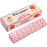 10/50pcs Heart Printed Disposable Oilproof Wax Paper for Cake Bread Food Packaging Wrapper Burger Fries Baking Wax Pad Paper Din