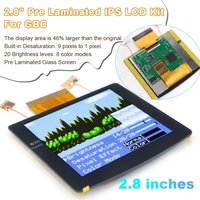 Hispeedido 2.8'' Gray White Laminated IPS Screen For GBC 480x432 Integer Scaling Backlight Retro Pixel LCD Kit For Game boy Colo