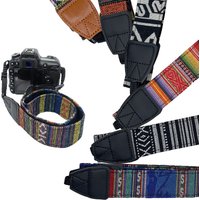 Retro Style Camera Strap Universal DSLR Strap for Canon Nikon Sony with Non-Slip Pad Durable Cotton 76cm Length Black