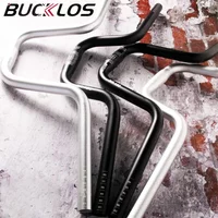 BUCKLOS High Rise Handlebar 25.4x580mm Folding Bike Aluminum Riser Handle Bar 120/160mm Ultralight MTB U Shape Handlebar