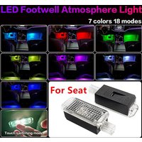 LED Car Footwell Lights Bulb Interior Atmosphere Decorative Lamp Accessories For SEAT Leon 5F MK3 2013 2014 2015 2016 2017 2018
