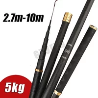 4.5m,5.4m,6.3m,7.2m,8m,9m,10m Telescopic Stream Rod,Carbon Fishing Rod,Super Light Rod,Hand Fishing Pole, Nearshore Rivers Rod