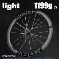 Zestaw kół KORE CYCLONE z karbonowymi szprychami - 50 mm - obręcze karbonowe T1000, piasta z mechanizmem zapadkowym 36T/60T, XDR/HG 700C, zaprojektowany do ultralekkich wyścigów szosowych.