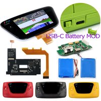 For Sega GG LCD IPS Laminated Screen Backlight W/ USB-C Rechargeable Battery For SEGA Game Gear Console w/ Housing Shell