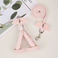 Adjustable Plaid Bowknot Cat Harness Long Leash for Small Animal Dog Chest Strap Outdoor Walking Collar Set Pet Accessories