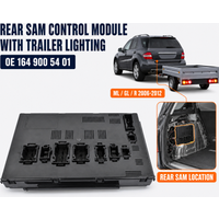 Module de contrôle d'acquisition du signal SAM arrière AP02 avec éclairage de remorque pour Mercedes-Benz ML GL R W164 X164 W251 ML350 GL320 GL350 GL450 R350 A1649005401 1649005401 1649005101