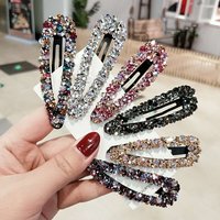 Colored Diamond Luxurious Hollow Hair Clip Hair Accessories for Women