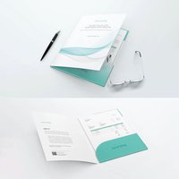 A4 File Folder with Pocket For Office Desk Organizer Project File Presentation Folder Card Document Holder Logo Customized