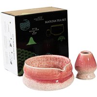 Matcha bowl Ceramic Matcha Green Tea Chasen Holder Stand Bowl Bamboo Whisk Grinder Brushes Tea Tools Holder Gradient Color
