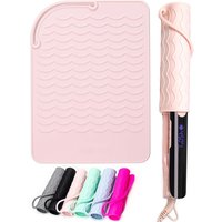 Flat Iron Silicone Mat and Travel Case for Hair Tools - Heat Resistant Mat, Straightener Pad, and Curling Iron Sleeve