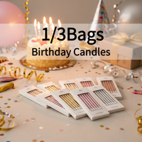 1/3Bags Metal Gold Silver Birthday Candles DIY Colorful Cake Decoration Baby Shower Gender Reveal Cupcake Decorating Candle
