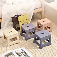 Plastic Folding And Shrinking Stool, Adjustable And Portable Outdoor Travel Fishing Chair, Household Plastic Small Stool