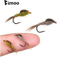 8PCS #14 Unweighted Hare’s Ear Nymph Artificial Dry Fly May Fly For Stillwater Trout Blugill Grayling Perch Fishing Lures