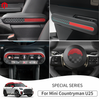 For BMW Mini Countryman U25 2024 Door Decorative Strip Armrest Box Side Strip Sticker Steering Wheel Cover Car Interior Sticker