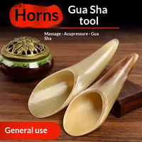 1/2Pcs Natural Buffalo Horn No Stress Guasha Massage Tool Gua Sha Massager Scraping Board Acupuncture SPA Therapy〔DD329〕