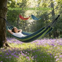 Portable Nylon Camping Hammock Lightweight Parachute Fabric Hammock For Outdoor Travel Hiking Beach Backyard