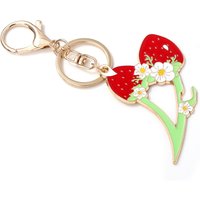 Self Defense Strawberry Keychain Bottle Opener Strawberry Keychain Women Ladies Backpack Charms Jewelry Accessories Gifts
