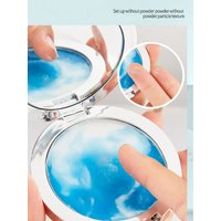 1PC Blue Sky And Cloud Oil Powder, Skin-friendly Skin Natural Face Long Lasting Contouring Powder Cosmetics