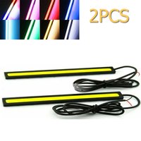2Pcs 17CM Car LED COB Night Driving Light Strip 12V Auto DRL Driving Parking Fog Lamp Waterproof for Truck Vehicle Decoration