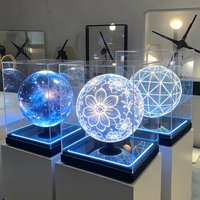 Custom 3D Hologram Spinning Sphere LED Display 360° Rotating Led Lightbox Advertising Light Box for Business Shop Showroom Bar