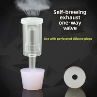 Three-Piece Airlock Wine Degassing Valve Water Sealed Multifunctional Silicone Solids Plug Laboratory Stopper Valve