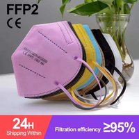 10-100pcs Kids KN95 Mask 5Layers Child Disposable Mask Dust Mask Full Face Masks Non-woven Fabric Facemask Virus Mouths Fpp2