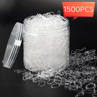1500pcs Disposable Hair Ties - High Elastic Rubber Bands for Hair Styling & Additions