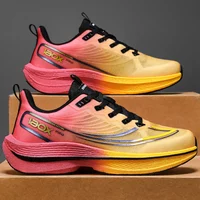 New Men's Carbon Plate Sneakers Outdoor Soft Sole Mesh Sports Shoes Running Shoes Light Anti-Slip Casual Couple Tennis Shoes