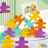 3D Children Wooden Building Blocks Balance Villain Blocks Montessori Toys For Toddlers Early Learning Fine Motor Skills Gift