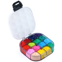 SeamiArt 16Grid Sealed Moisturizing Paint Tray Folding Palette Pigment Storage Box for Watercolor Oil Painting Art Supplies