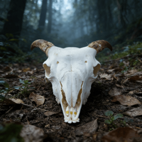 1 PC Real Skull Crafts sheep Skull for DIY Decorative Collection Educational Taxidermy Teaching Model Display