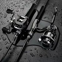 New Model Full Set Lure Rod Straight Handle Long Casting Fishing Rod Spinning Reel Sea Fishing Rod Set High Quality Glass Steel