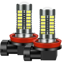 2Pcs H8 H11 Led H16(JP) HB4 9006 HB3 9005 PSX24W Fog Light Bulb 3030 54SMD 6000K White Car Driving Running Lamp Auto Leds Lights