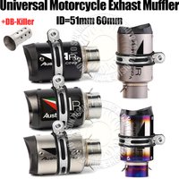 Titanium/Carbon/Stainless 51mm 60mm AR Exhaust Tail Pipe for For Kawasaki Honda Yamaha KTM Bmw Suzuki CFmotor Etc Muffler Escape