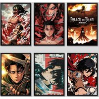 Anime A-attack On-Titan Cool Poster Sticky Posters Waterproof Paper Sticker Coffee House Bar Home Decor