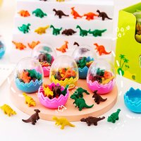 5PC Dinosaur Egg Eraser Text Kids Birthday Party Back to School Gift Kindergarten School Prizes Wedding Guests Kids Gift Rewards