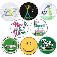 8 counts Funny Ball Marker Sets with Different Patterns, Funny Golf Accessories for Men Women Golfers Father's Day Gift