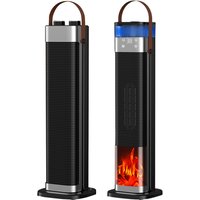 ETC Warm Air Fan Remote Control/Knob Control 2000W Electric Heater Left-Right Automatic Rotation Fan Heater 3 Speed Space Heater