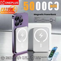 OnePlus Power Bank Magnetic Power Bank 50000mAh Fast Charging Wireless Charging Mobile Phone External Battery For Iphone Samsung