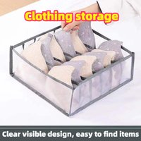 Clothes Organizer for Socks Home Separated Underwear Storage Box Bra Organizing Breathable Mesh Bag Foldable Laundry Basket