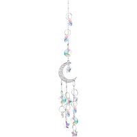 Silver Gold Moon Pentagram Window Decoration Crystal Pendant Sunshine Catcher Decoration Home Garden Pendant