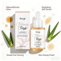 Self Tanning Serum Natural Bronze Glow Hydrating Sunless Tanner Face Body Liquid Silk Texture Non Greasy Long Lasting StreakFree