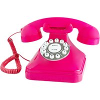 Retro Telephone, Corded Landline Phone 1980s Vintage Telephone Old Fashion Analog Senior Phone with Flash/Redial/Ringer for Home