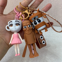 /2027New Fun Keyrings Italian Brainrot Keychain Tralalero Tralala Tung Tung Tung Sahur Ballerina Cappuccino Doll Keychains Gifts