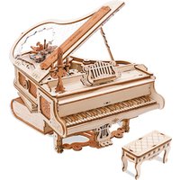 Robotime Magisches Klavier 3D-Puzzle Mechanisches 3D-Musikinstrument Ästhetische Schreibtischdekoration Einzigartiges Geschenk für Männer und Frauen AMK81
