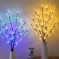 LED Flower Stem Lamp Fiber Optic Branch Light For Bedroom Living Room Home Decor